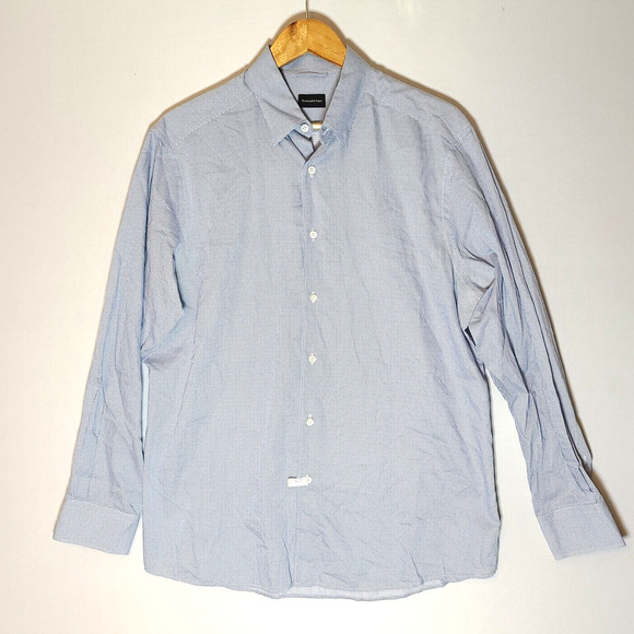 Ermenegildo Zegna Other - Ermenegildo Zenga Blue Geometric Button Down Shirt Mens XL